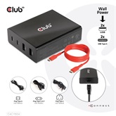 Club3D 4 ports, 2x USB Type-A 2x Type-C up to 112W Power Charger