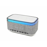Denver CRQ-225 Rádiós ébresztőóra Bluetooth funkcióval és vezeték nélküli töltéssel - Szürke