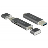 Delock 91499 Kártyaolvasó USB-C, USB-A 3.1 Gen 1 > SD / MMC + Micro SD