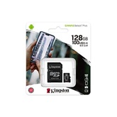 Kingston 128GB SD micro Canvas Select Plus (SDXC Class 10 A1) (SDCS2/128GB) memória kártya adapterrel