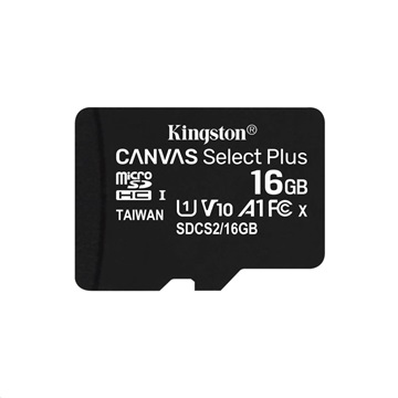 Kingston 16GB SD micro Canvas Select Plus (SDHC Class 10 A1) (SDCS2/16GBSP) memória kártya