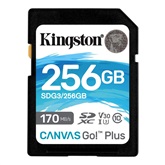 Kingston 256GB SD Canvas Go Plus (SDXC Class 10 UHS-I U3) (SDG3/256GB) memória kártya
