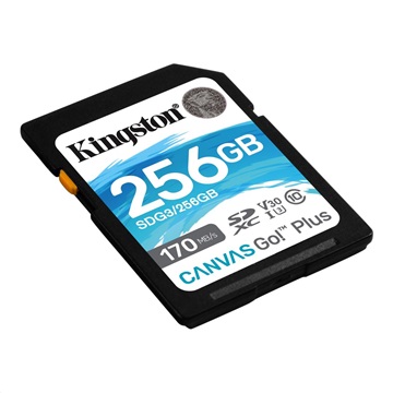 Kingston 256GB SD Canvas Go Plus (SDXC Class 10 UHS-I U3) (SDG3/256GB) memória kártya