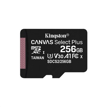 Kingston 256GB SD micro Canvas Select Plus (SDXC Class 10 A1) (SDCS2/256GBSP) memória kártya
