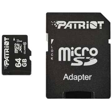 Patriot Lx Series microSDHC 64GB Class10 + Adapter - PSF64GMCSDXC10