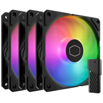 Cooler Master - Case Fan - 12cm - SickleFlow Edge 120 ARGB 3-Pack - MFX-B2DN-253P2-R2