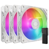 Cooler Master - Case Fan - 12cm - SickleFlow Edge 120 ARGB 3-Pack White Edition - MFX-B2DW-253P2-R2