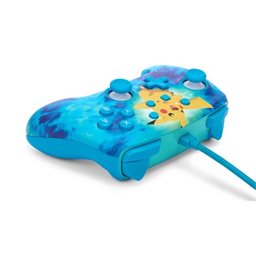 PowerA Enhanced Nintendo Switch vezetékes kontroller - Tie Dye Pikachu
