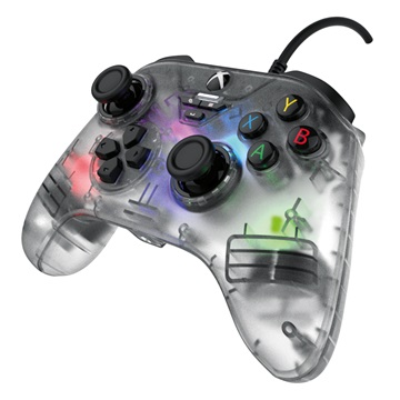 Snakebyte Xbox Series X GamePad RGB X - vezetékes kontroller - átlátszó