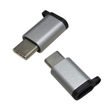 Gigapack adapter USB Type-C dugó – Micro USB aljzat, adatátvitel és töltés, ezüst