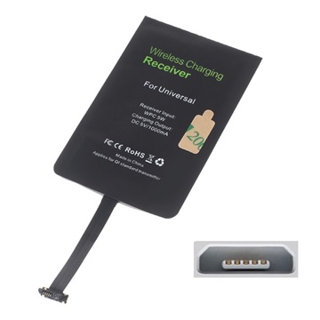Gigapack vezeték nélküli töltőadapter Micro USB, 5 W, fekete