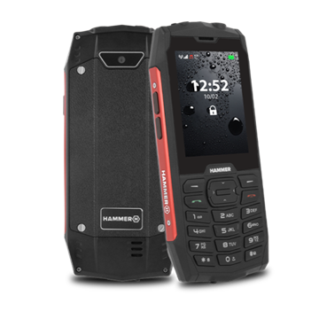 HAMMER 4 2,8" Dual SIM csepp-, por- és ütésálló mobiltelefon - piros - Bontott termék