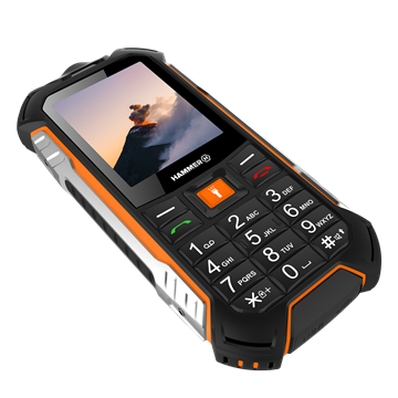HAMMER Boost LTE 2,4" 256MB/64GB bővítési lehetőség Dual SIM csepp-, por- és ütésálló mobiltelefon - fekete/narancssárga