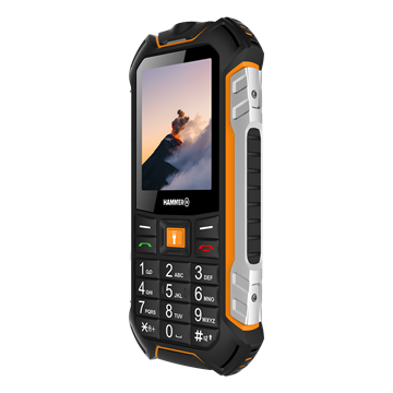 HAMMER Boost LTE 2,4" 256MB/64GB bővítési lehetőség Dual SIM csepp-, por- és ütésálló mobiltelefon - fekete/narancssárga