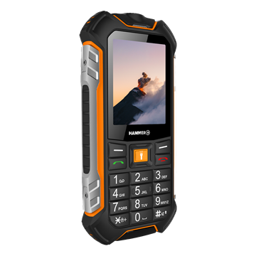 HAMMER Boost LTE 2,4" 256MB/64GB bővítési lehetőség Dual SIM csepp-, por- és ütésálló mobiltelefon - fekete/narancssárga