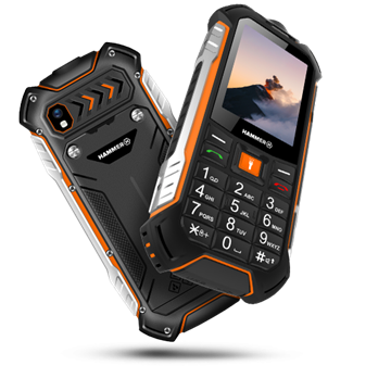 HAMMER Boost LTE 2,4" 256MB/64GB bővítési lehetőség Dual SIM csepp-, por- és ütésálló mobiltelefon - fekete/narancssárga