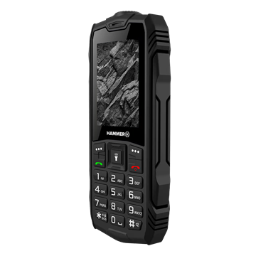 HAMMER Rock 2,4" Dual SIM csepp-, por- és ütésálló mobiltelefon - fekete - Bontott, dobozsérült termék