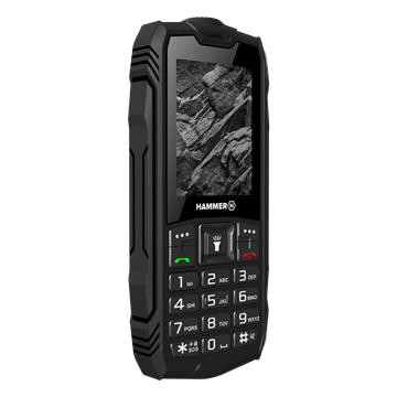 HAMMER Rock 2,4" Dual SIM csepp-, por- és ütésálló mobiltelefon - fekete - Bontott, dobozsérült termék