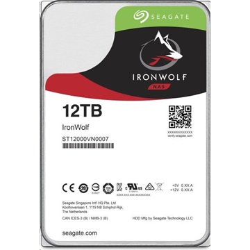 SEAGATE 3,5" 12TB SATA3 7200rpm 256MB Ironwolf - ST12000VN0008