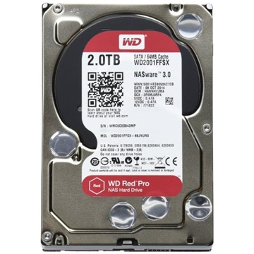 WD 3,5" 2TB SATA3 7200rpm 64MB Red Pro - WD2002FFSX