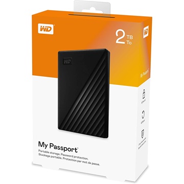 WD 2,5" My Passport 2TB NEW! - Black - WDBYVG0020BBK-WESN