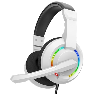 Baracuda BGH-021W HYDRA-W gamer fejhallgató mikrofonnal - RGB - fehér