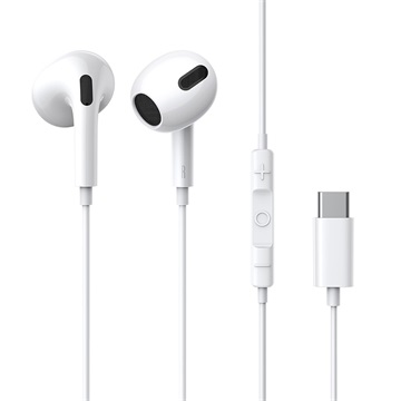 Baseus Encok C17 Wired Earphones USB Type-C mikrofonos fülhallgató, fehér