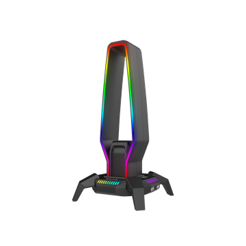 MARVO Kobe 30 RGB világítású fejhallgató tartó - fekete