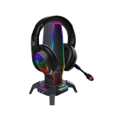 MARVO Kobe 30 RGB világítású fejhallgató tartó - fekete