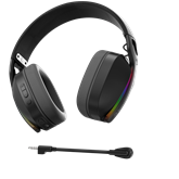 MARVO Pulz 70W vezeték nélküli fejhallgató - fekete - RGB világítás