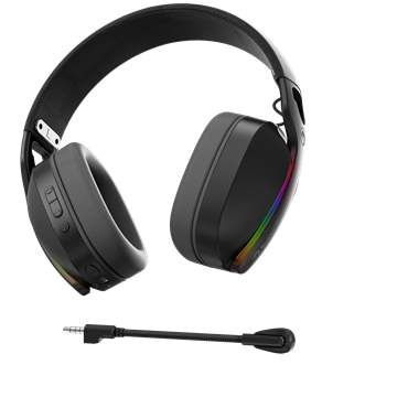 MARVO Pulz 70W vezeték nélküli fejhallgató - fekete - RGB világítás