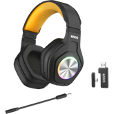 MARVO Pulz 80W vezeték nélküli fejhallgató - fekete - RGB világítás