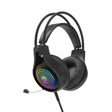MARVO Tactic 30 vezetékes fejhallgató - fekete - RGB világítás