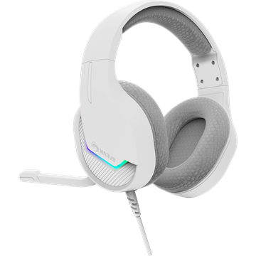 MARVO Tactic 40 vezetékes fejhallgató - fehér - RGB világítás