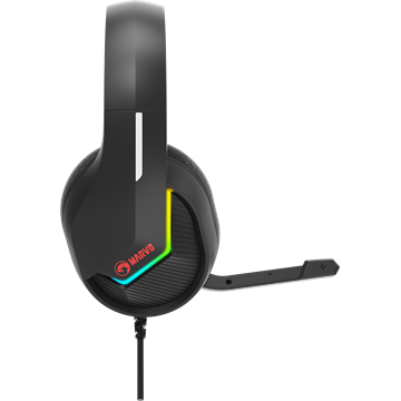 MARVO Tactic 40 vezetékes fejhallgató - fekete - RGB világítás