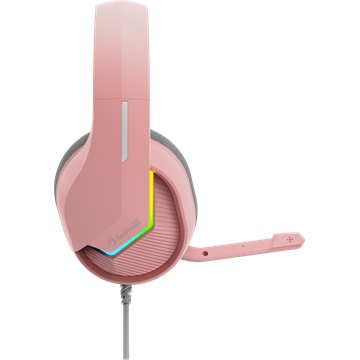 MARVO Tactic 40 vezetékes fejhallgató - rózsaszín - RGB világítás