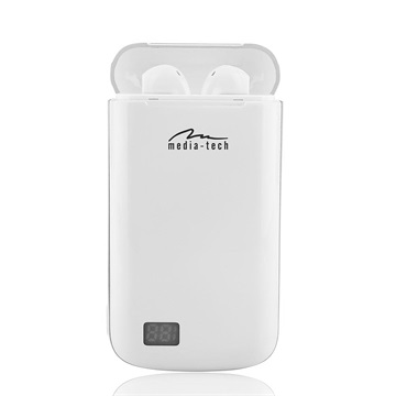 Media-Tech R-PHONES POWER bluetooth fülhallgató - fehér