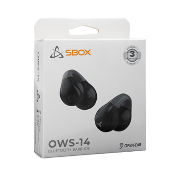 SBOX EB-OWS14-B bluetooth v5.3 earbuds fülhallgató mikrofonnal - BR+EDR+BLE - fekete