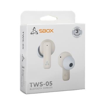 SBOX EB-TWS05-BE bluetooth v5.4 in-ear fülhallgató mikrofonnal - BR+EDR+BLE - bézs