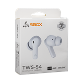 SBOX EB-TWS54-W bluetooth v5.4 fülhallgató 4 mikrofonnal - ANC + ENC, BR+EDR+BLE - fehér