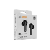 SBOX EB-TWS99-B Bluetooth TWS fülhallgató mikrofonnal - ANC + 4 MIC ENC - fekete