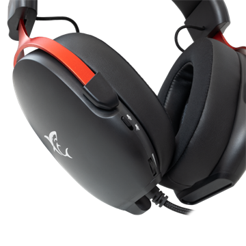 White Shark GH-2445B FOX gamer fejhallgató mikrofonnal - fekete