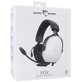 White Shark GH-2445W FOX gamer fejhallgató mikrofonnal - fehér
