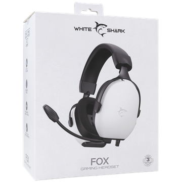 White Shark GH-2445W FOX gamer fejhallgató mikrofonnal - fehér
