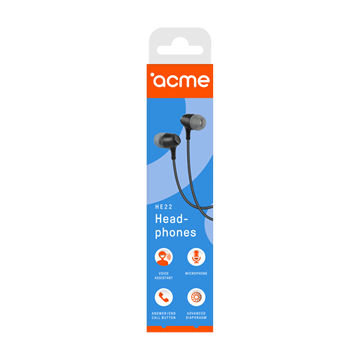 Acme HE22 Mikrofonos fülhallgató - fekete