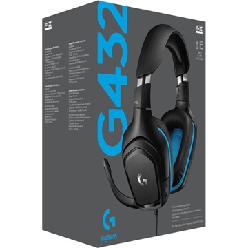 Logitech G432 Gamer Headset - Fekete