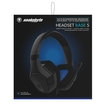 Snakebyte PS5 HeadSet Base 5 fejhallgató - fekete - Bontott termék