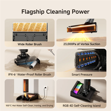 UWANT D700 Pro vezeték nélküli nedves-száraz kézi porszívó - kék