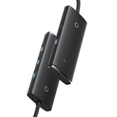 Baseus Lite 4-Port USB Type-A HUB dokkoló állomás, 1m, fekete