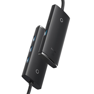 Baseus Lite 4-Port USB Type-A HUB dokkoló állomás, 1m, fekete